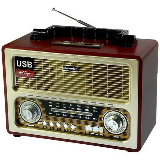 Rádio Portátil Fm Am Usb Micro Sd Bivolt Ep-F209b